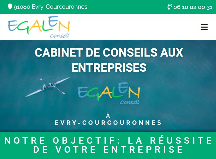 Home page du site Egalen