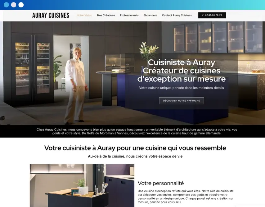 Creation site cuisiniste 56