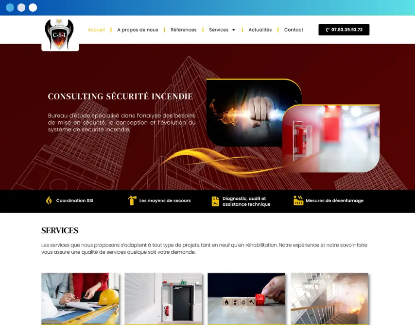 Création site wordpress pour csi pro à draveil 91