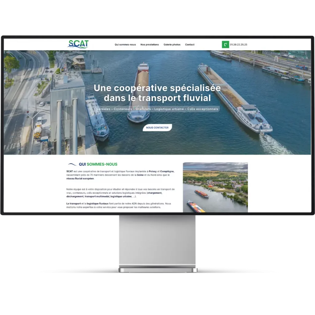 refonte site web vitrine versailles Scat Fluvial agence web 78