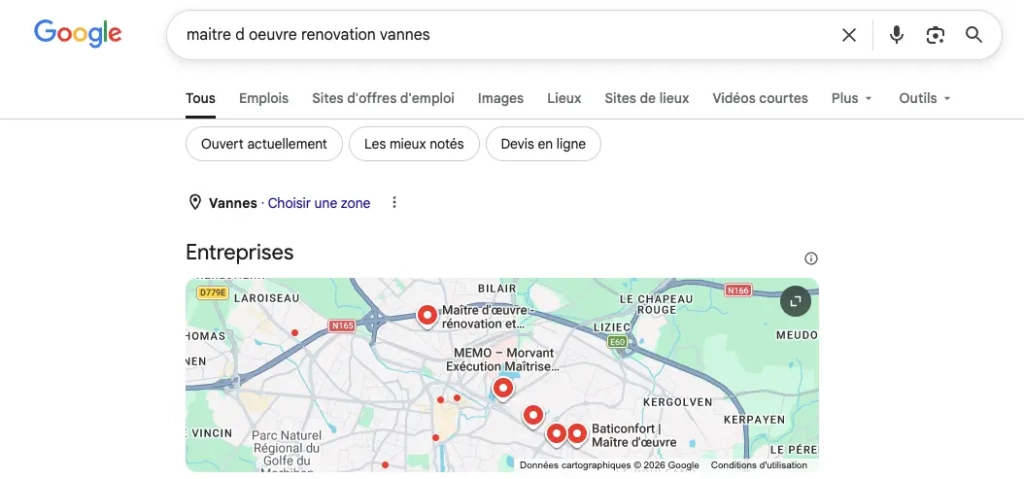 accompagnement référencement local gbp - agence web 56 59 91 beez media