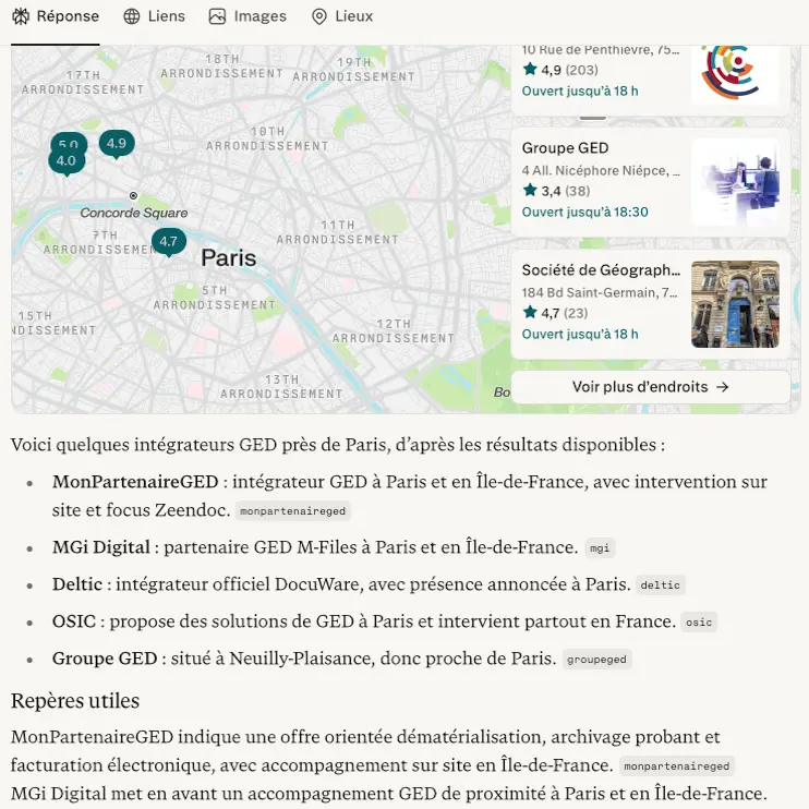 agence ia geo vannes cambrai evry - beez media - referencement perflexity