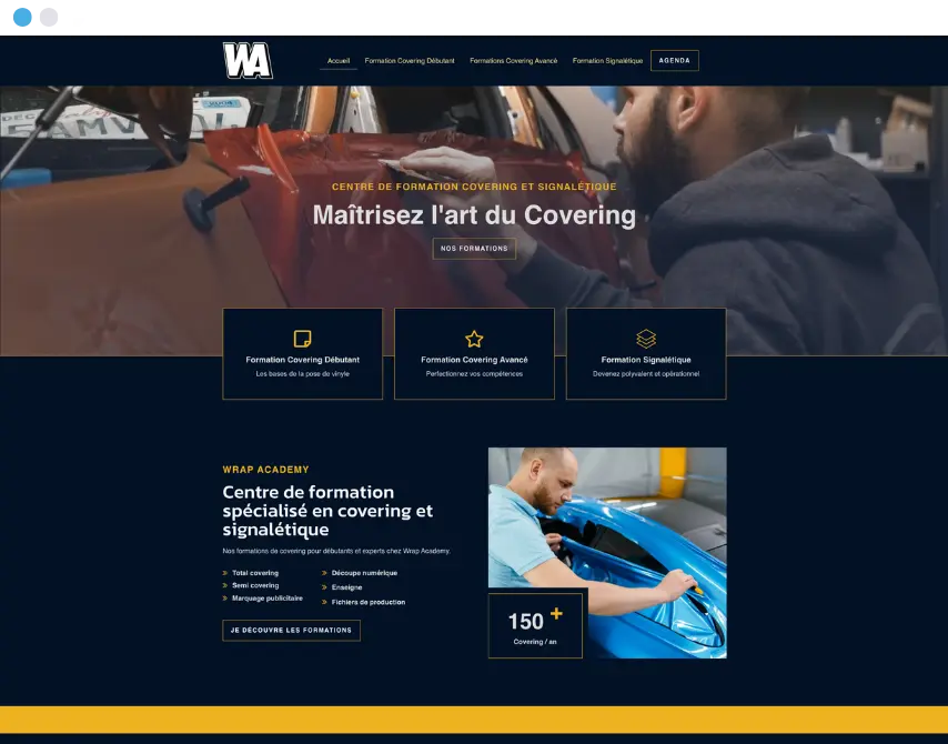 Création site WordPress pour Wrap Academy à Lieusaint (77) - Beez MEDIA® - Agence web et communication 77