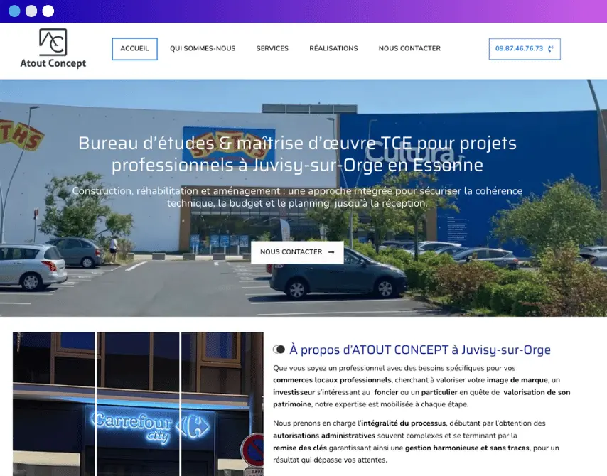 Création site wordpress Atout Concept - Agence web Cambrai Essonne Vannes